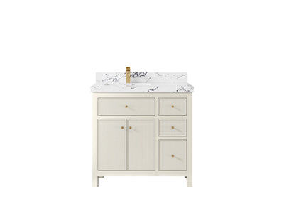 Sonoma 36 in. W x 22 in. D Left Offset Sink Bathroom Vanity - Willow Bath and Vanity