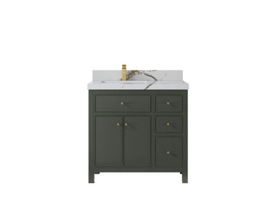 Sonoma 36 in. W x 22 in. D Left Offset Sink Bathroom Vanity - Willow Bath and Vanity