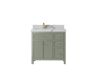 Sonoma 36 in. W x 22 in. D Left Offset Sink Bathroom Vanity - Willow Bath and Vanity