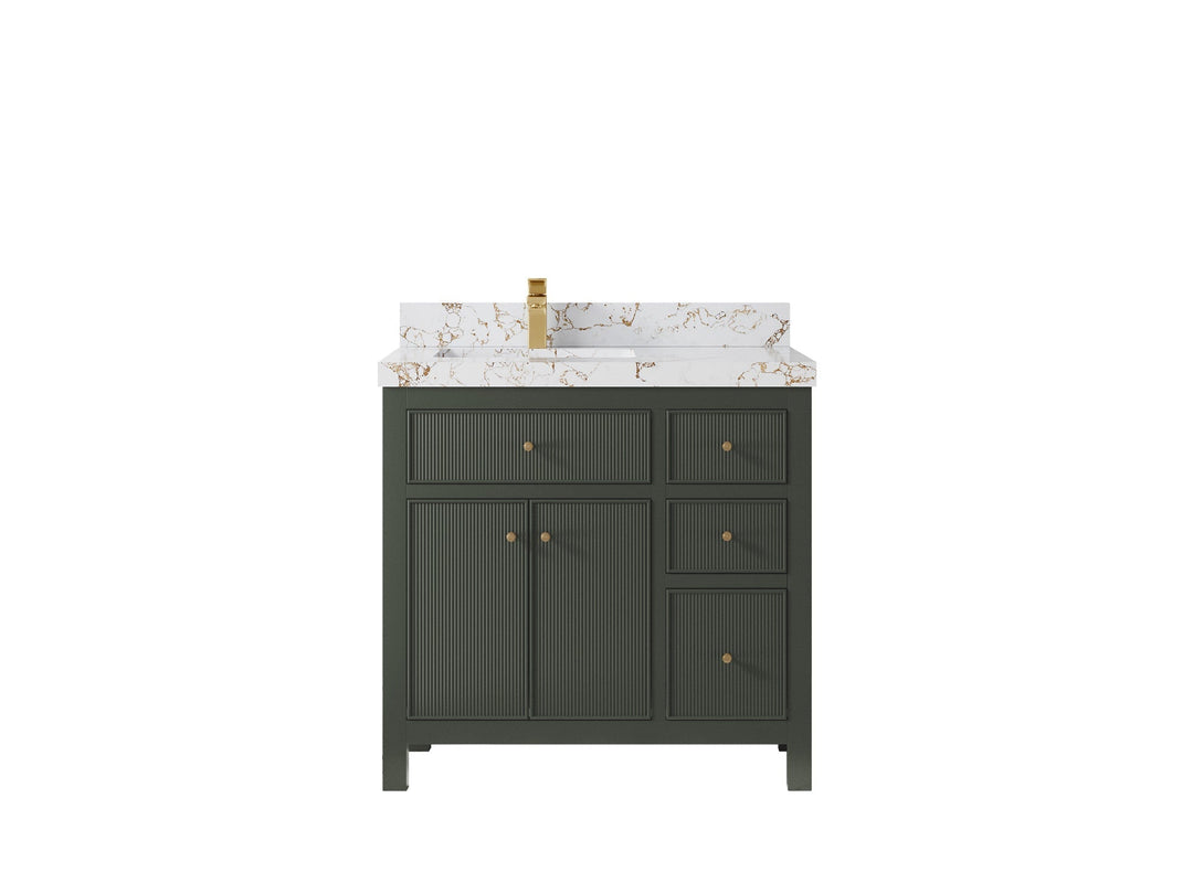 Sonoma 36 in. W x 22 in. D Left Offset Sink Bathroom Vanity - Willow Bath and Vanity