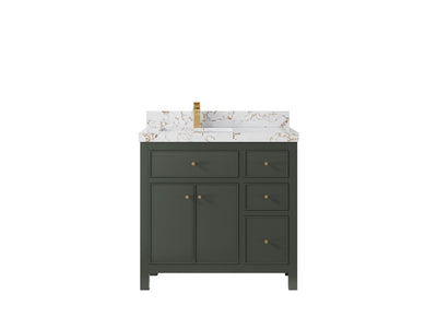 Sonoma 36 in. W x 22 in. D Left Offset Sink Bathroom Vanity - Willow Bath and Vanity