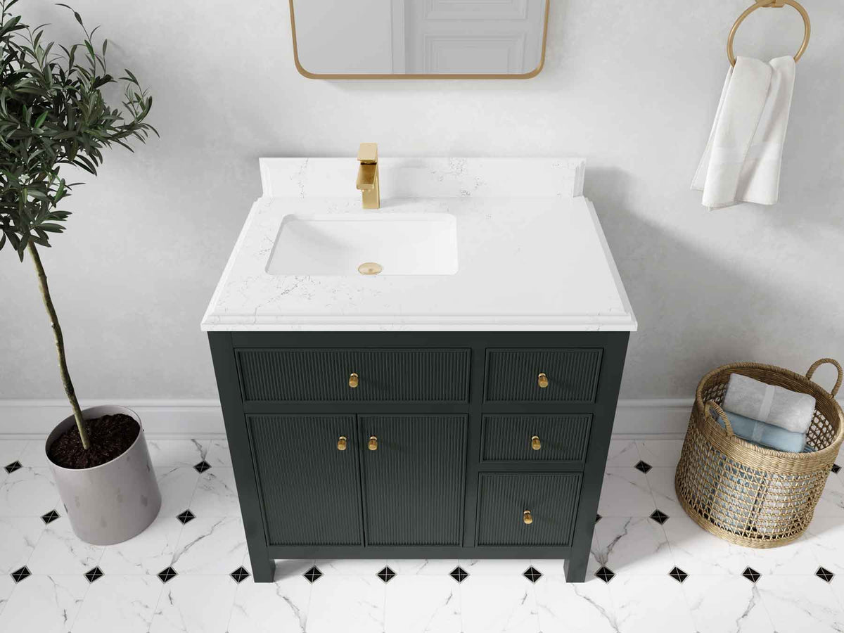Sonoma 36 in. W x 22 in. D Left Offset Sink Bathroom Vanity - Willow Bath and Vanity