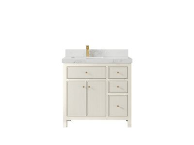 Sonoma 36 in. W x 22 in. D Left Offset Sink Bathroom Vanity - Willow Bath and Vanity