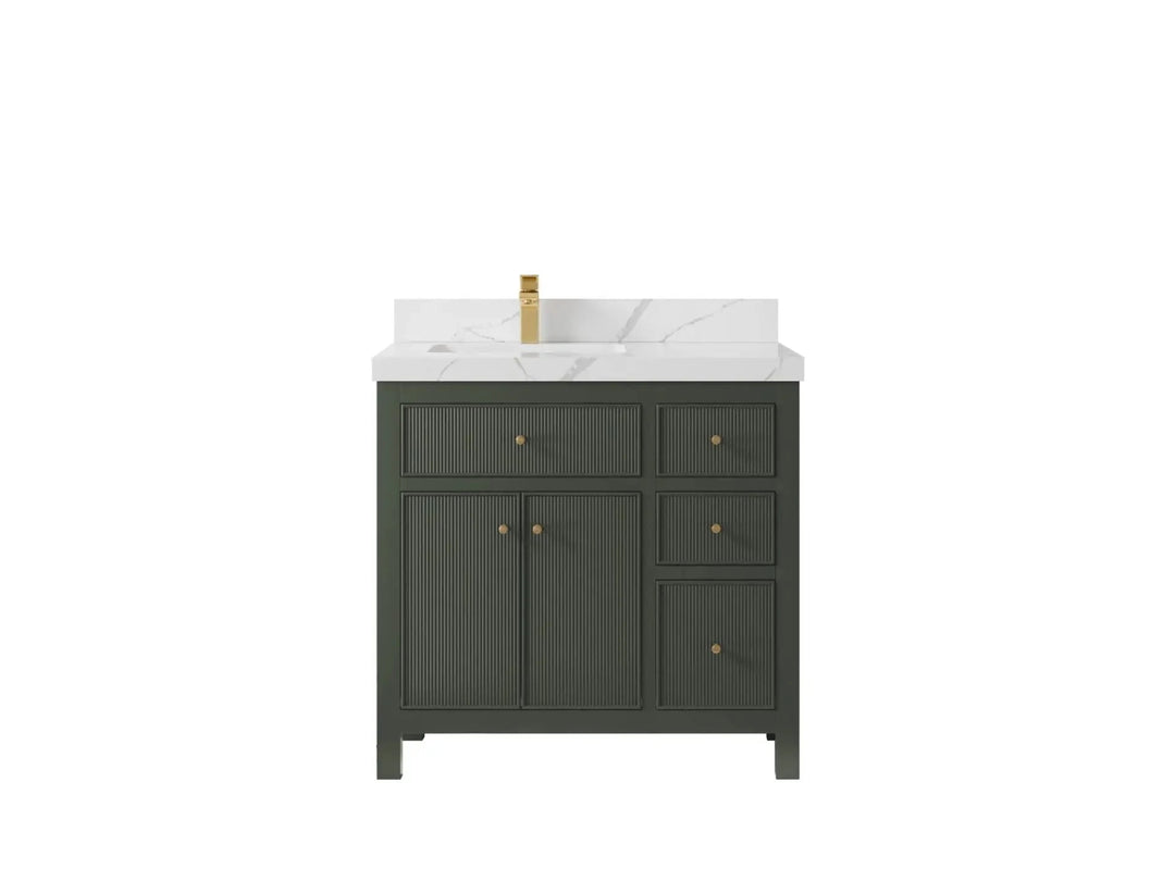 Sonoma 36 in. W x 22 in. D Left Offset Sink Bathroom Vanity - Willow Bath and Vanity