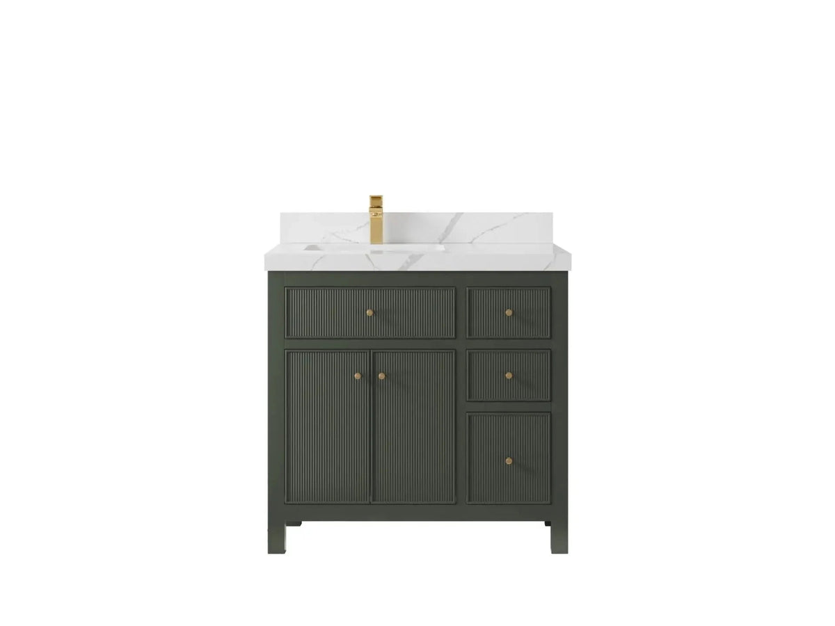 Sonoma 36 in. W x 22 in. D Left Offset Sink Bathroom Vanity - Willow Bath and Vanity