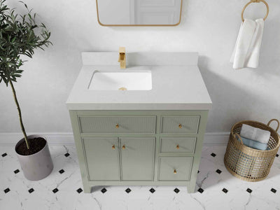 Sonoma 36 in. W x 22 in. D Left Offset Sink Bathroom Vanity - Willow Bath and Vanity