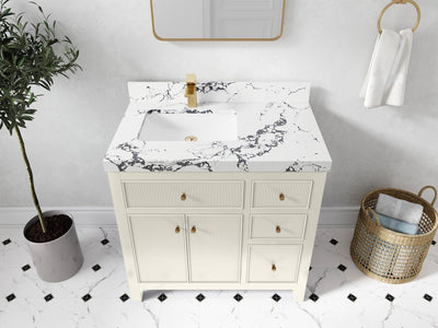 Sonoma 36 in. W x 22 in. D Left Offset Sink Bathroom Vanity - Willow Bath and Vanity