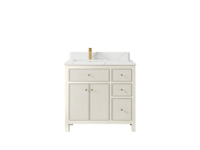 Sonoma 36 in. W x 22 in. D Left Offset Sink Bathroom Vanity - Willow Bath and Vanity