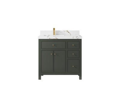 Sonoma 36 in. W x 22 in. D Left Offset Sink Bathroom Vanity - Willow Bath and Vanity