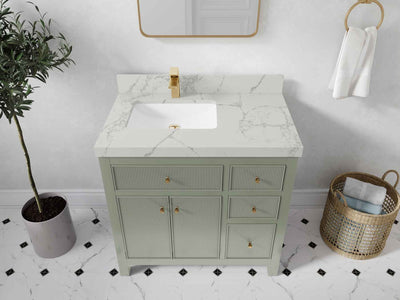 Sonoma 36 in. W x 22 in. D Left Offset Sink Bathroom Vanity - Willow Bath and Vanity