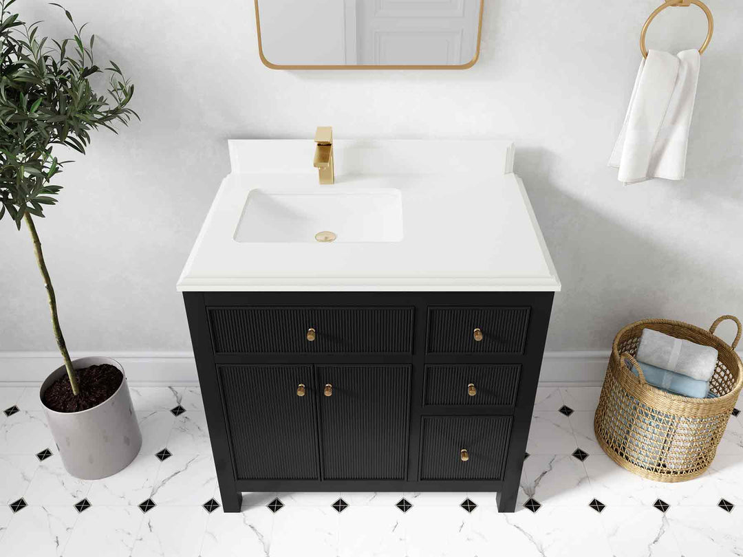 Sonoma 36 in. W x 22 in. D Left Offset Sink Bathroom Vanity | 
              
                Black
                
                  
             - SON-CAB-BLK-35L - photo №31