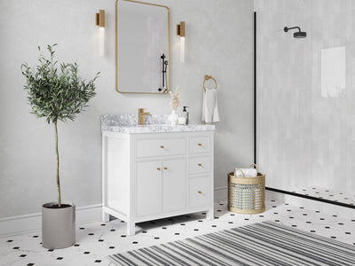 Sonoma 36 in. W x 22 in. D Left Offset Sink Bathroom Vanity - Willow Bath and Vanity