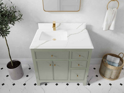 Sonoma 36 in. W x 22 in. D Left Offset Sink Bathroom Vanity - Willow Bath and Vanity