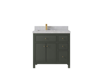 Sonoma 36 in. W x 22 in. D Left Offset Sink Bathroom Vanity - Willow Bath and Vanity