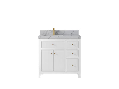 Sonoma 36 in. W x 22 in. D Left Offset Sink Bathroom Vanity - Willow Bath and Vanity