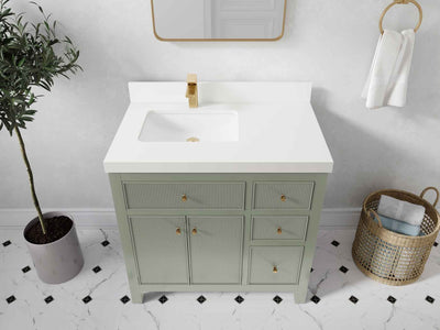 Sonoma 36 in. W x 22 in. D Left Offset Sink Bathroom Vanity - Willow Bath and Vanity