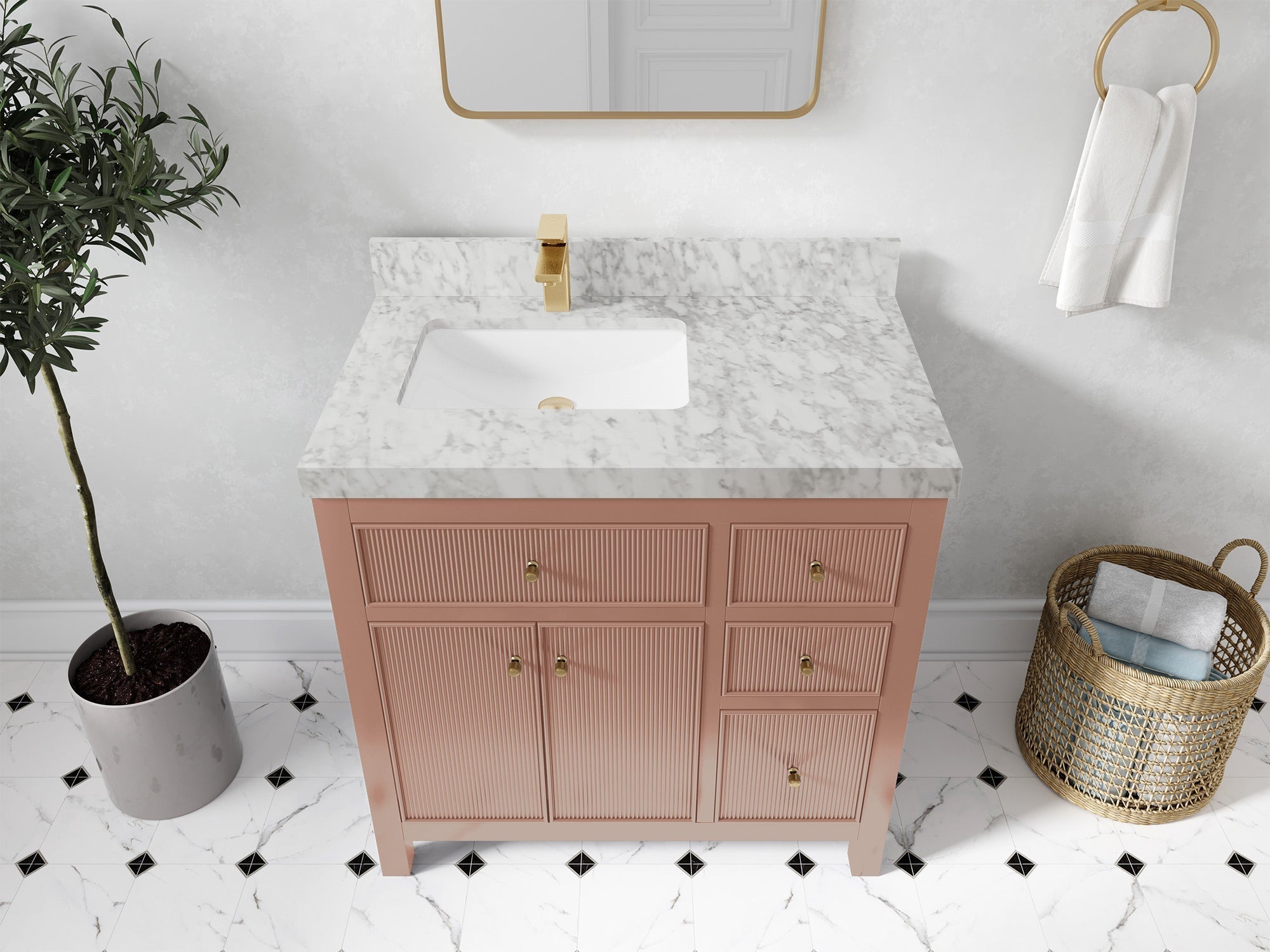 Sonoma 36 in. W x 22 in. D Left Offset Sink Bathroom Vanity - Willow Bath and Vanity