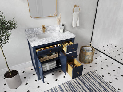 Sonoma 36 in. W x 22 in. D Left Offset Sink Bathroom Vanity - Willow Bath and Vanity