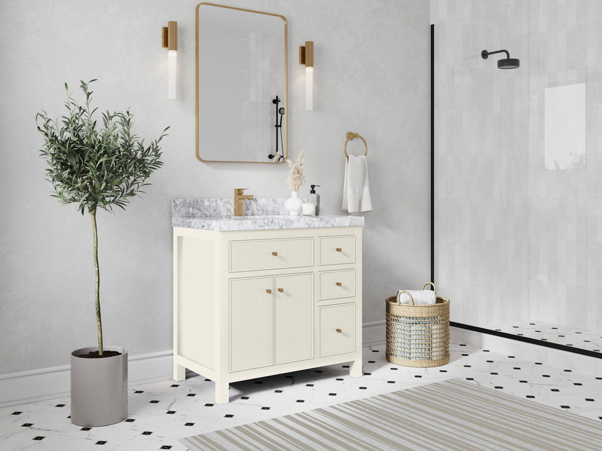 Sonoma 36 in. W x 22 in. D Left Offset Sink Bathroom Vanity - Willow Bath and Vanity