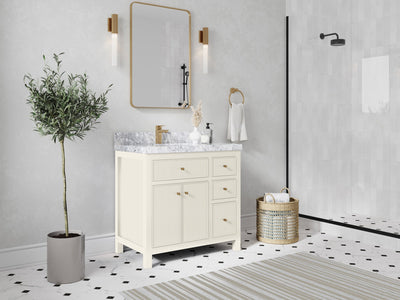 Sonoma 36 in. W x 22 in. D Left Offset Sink Bathroom Vanity - Willow Bath and Vanity