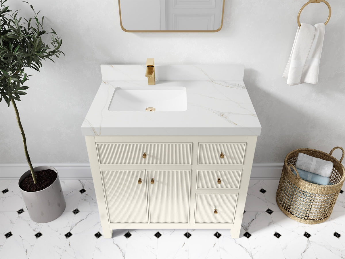 Sonoma 36 in. W x 22 in. D Left Offset Sink Bathroom Vanity - Willow Bath and Vanity