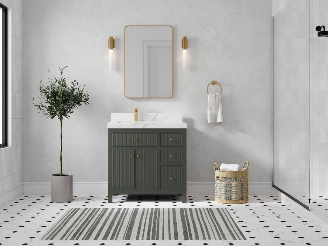 Sonoma 36 in. W x 22 in. D Left Offset Sink Bathroom Vanity - Willow Bath and Vanity