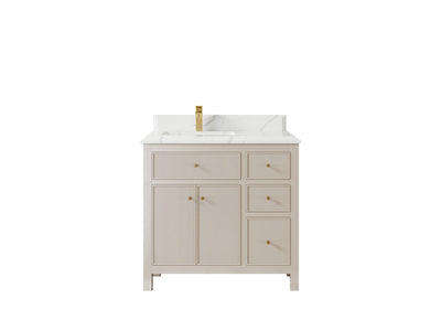 Sonoma 36 in. W x 22 in. D Left Offset Sink Bathroom Vanity - Willow Bath and Vanity