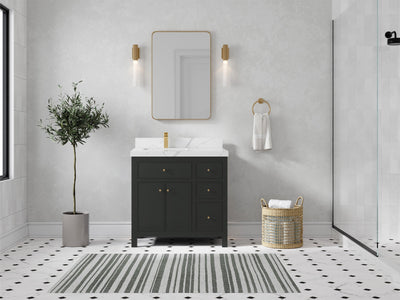 Sonoma 36 in. W x 22 in. D Left Offset Sink Bathroom Vanity - Willow Bath and Vanity