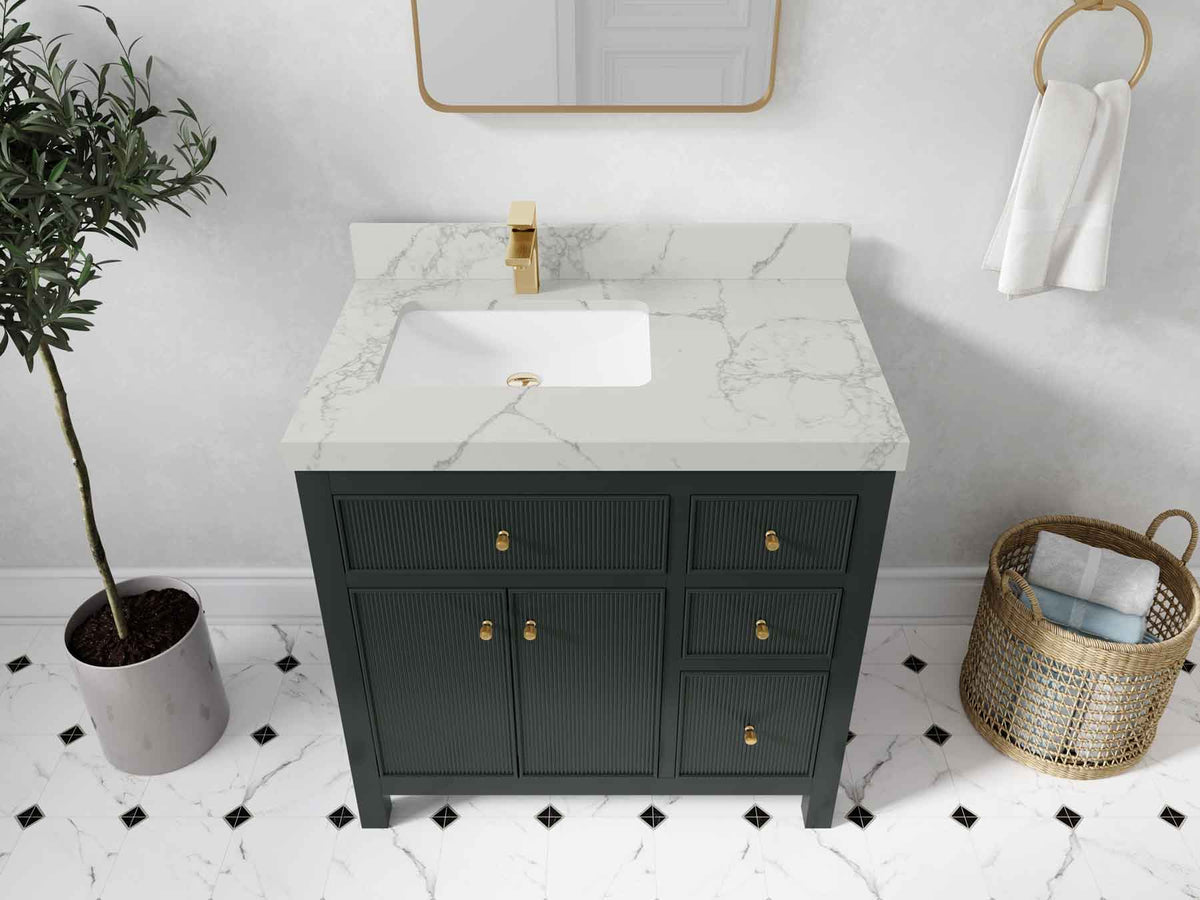 Sonoma 36 in. W x 22 in. D Left Offset Sink Bathroom Vanity - Willow Bath and Vanity