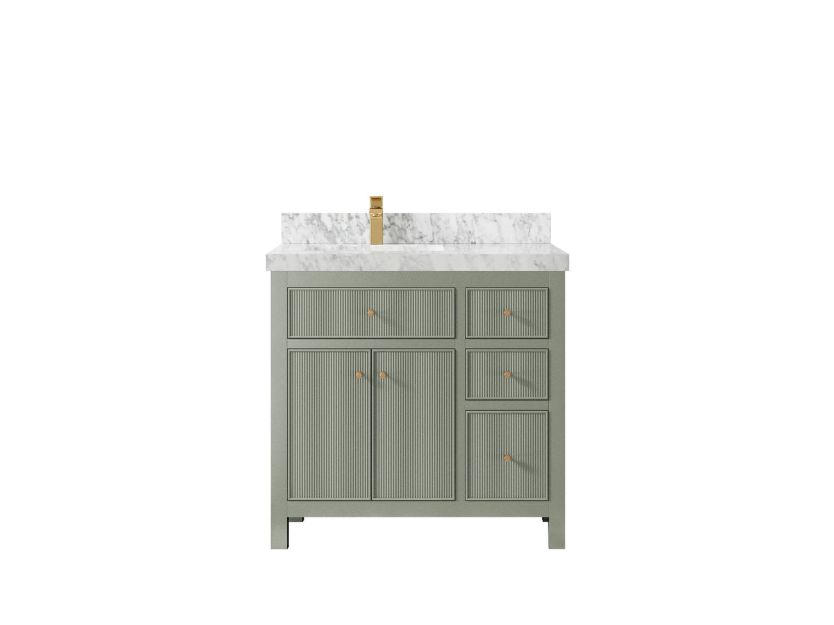 Sonoma 36 in. W x 22 in. D Left Offset Sink Bathroom Vanity - Willow Bath and Vanity