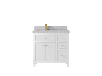 Sonoma 36 in. W x 22 in. D Left Offset Sink Bathroom Vanity - Willow Bath and Vanity