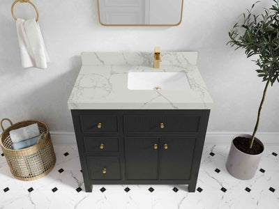 Sonoma 36 in. W x 22 in. D Right Offset Sink Bathroom Vanity - Willow Bath and Vanity