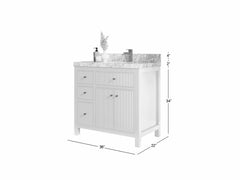 Sonoma 36 in. W x 22 in. D Right Offset Sink Bathroom Vanity - photo 2