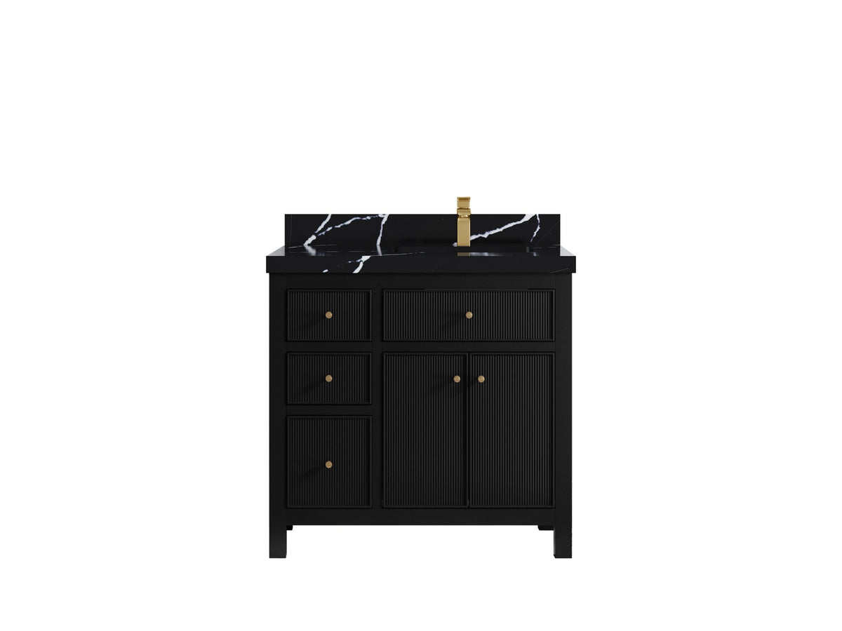 Sonoma 36 in. W x 22 in. D Right Offset Sink Bathroom Vanity - Willow Bath and Vanity