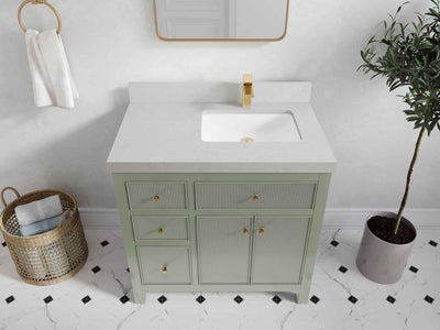 Sonoma 36 in. W x 22 in. D Right Offset Sink Bathroom Vanity - Willow Bath and Vanity
