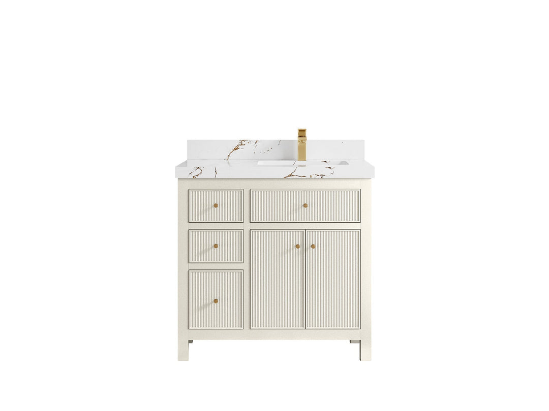 Sonoma 36 in. W x 22 in. D Right Offset Sink Bathroom Vanity - Willow Bath and Vanity