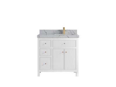 Sonoma 36 in. W x 22 in. D Right Offset Sink Bathroom Vanity - Willow Bath and Vanity