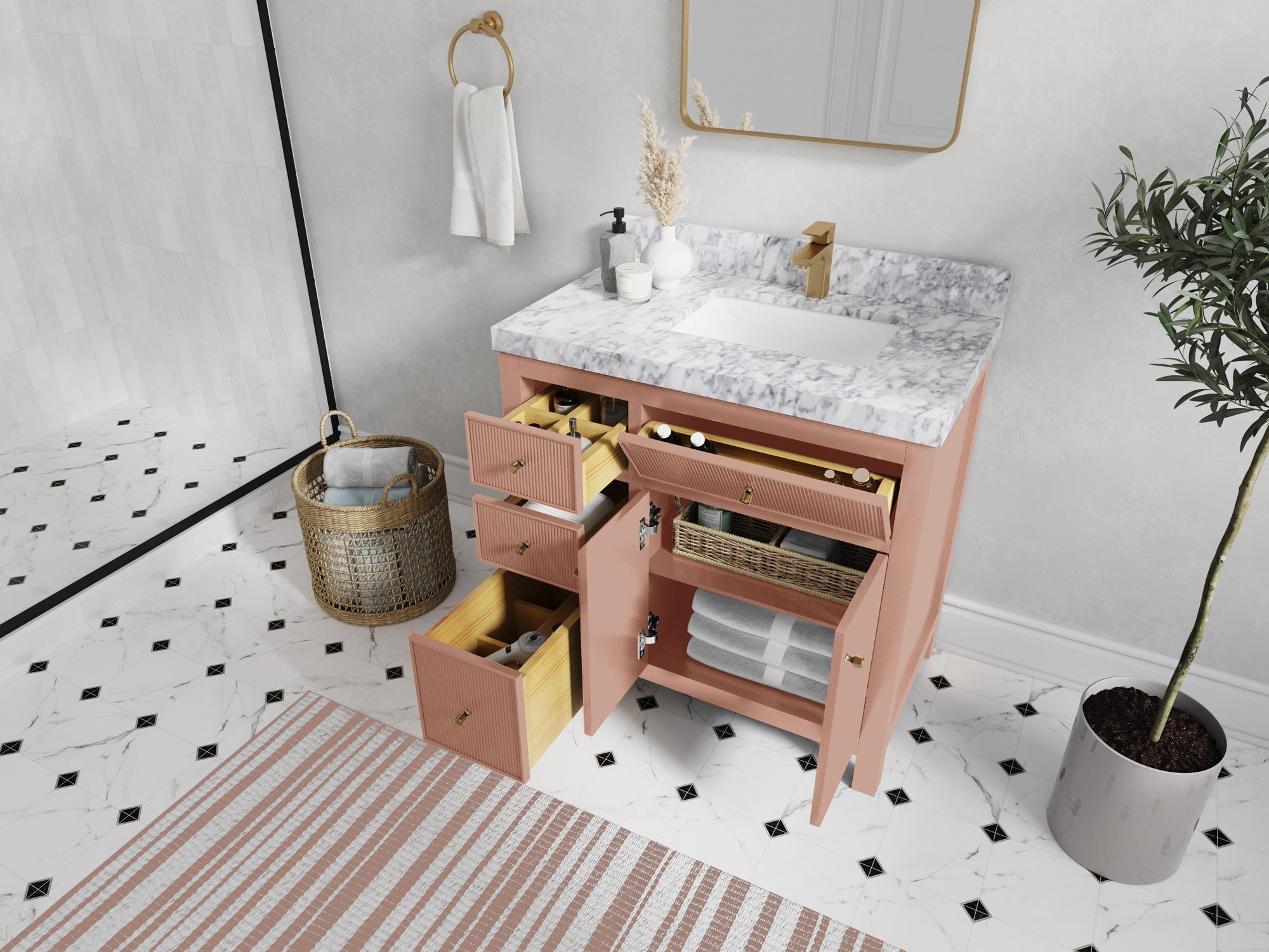 Sonoma 36 in. W x 22 in. D Right Offset Sink Bathroom Vanity - Willow Bath and Vanity