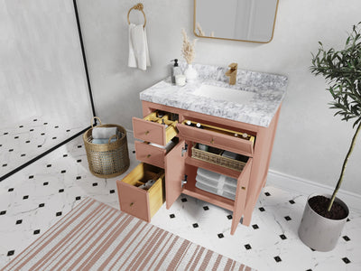 Sonoma 36 in. W x 22 in. D Right Offset Sink Bathroom Vanity - Willow Bath and Vanity
