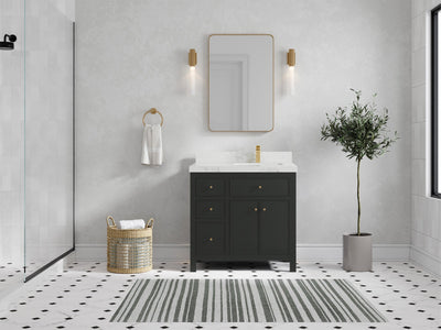 Sonoma 36 in. W x 22 in. D Right Offset Sink Bathroom Vanity - Willow Bath and Vanity
