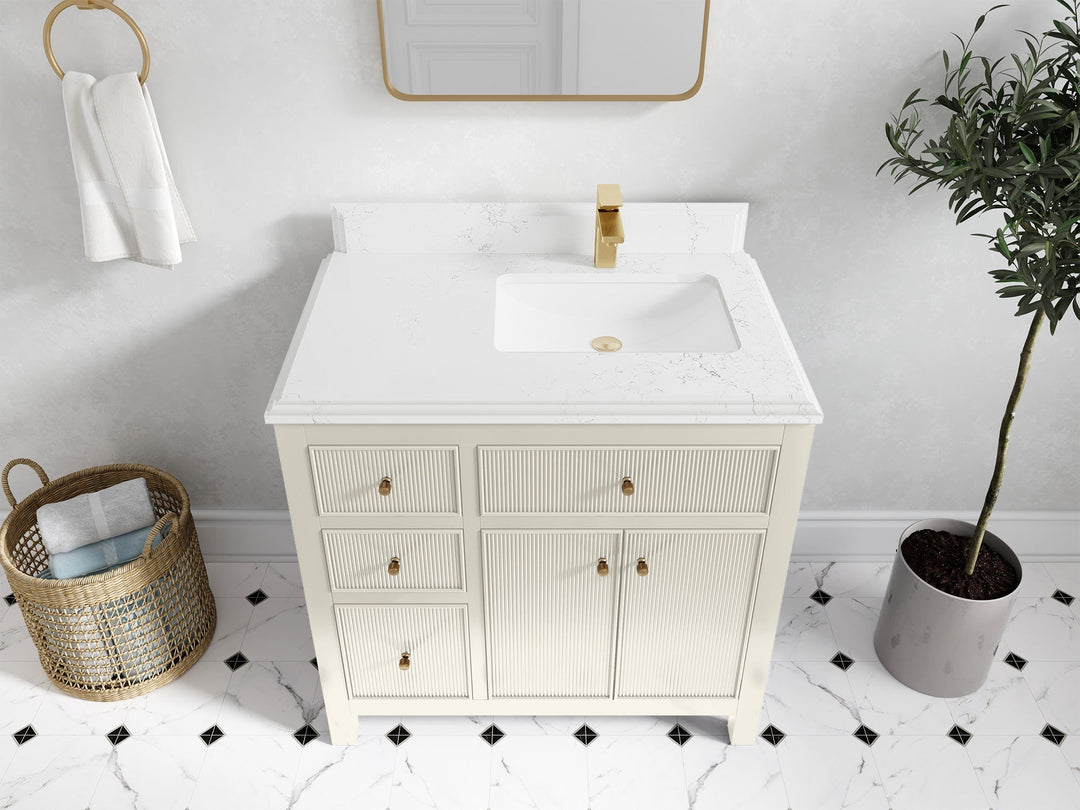 Sonoma 36 in. W x 22 in. D Right Offset Sink Bathroom Vanity - Willow Bath and Vanity