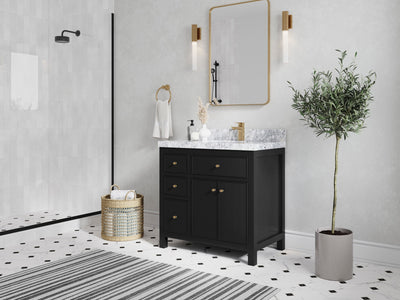 Sonoma 36 in. W x 22 in. D Right Offset Sink Bathroom Vanity - Willow Bath and Vanity