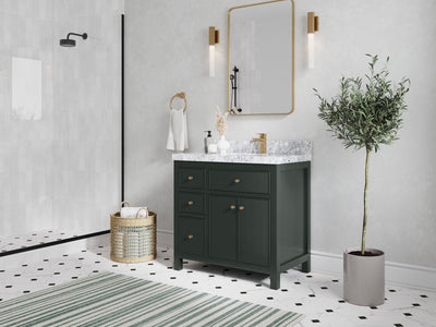 Sonoma 36 in. W x 22 in. D Right Offset Sink Bathroom Vanity - Willow Bath and Vanity