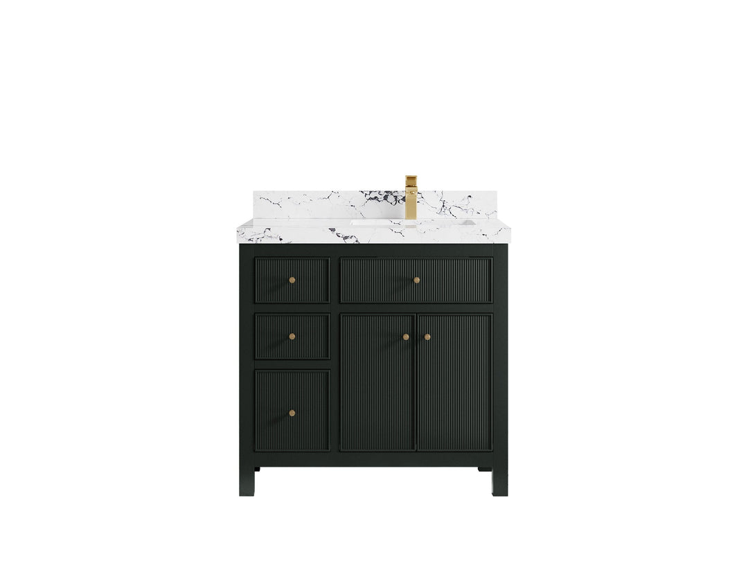 Sonoma 36 in. W x 22 in. D Right Offset Sink Bathroom Vanity - Willow Bath and Vanity