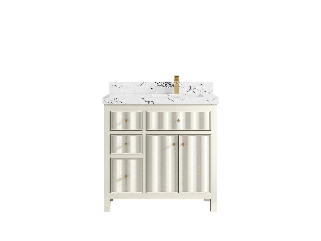 Sonoma 36 in. W x 22 in. D Right Offset Sink Bathroom Vanity - Willow Bath and Vanity