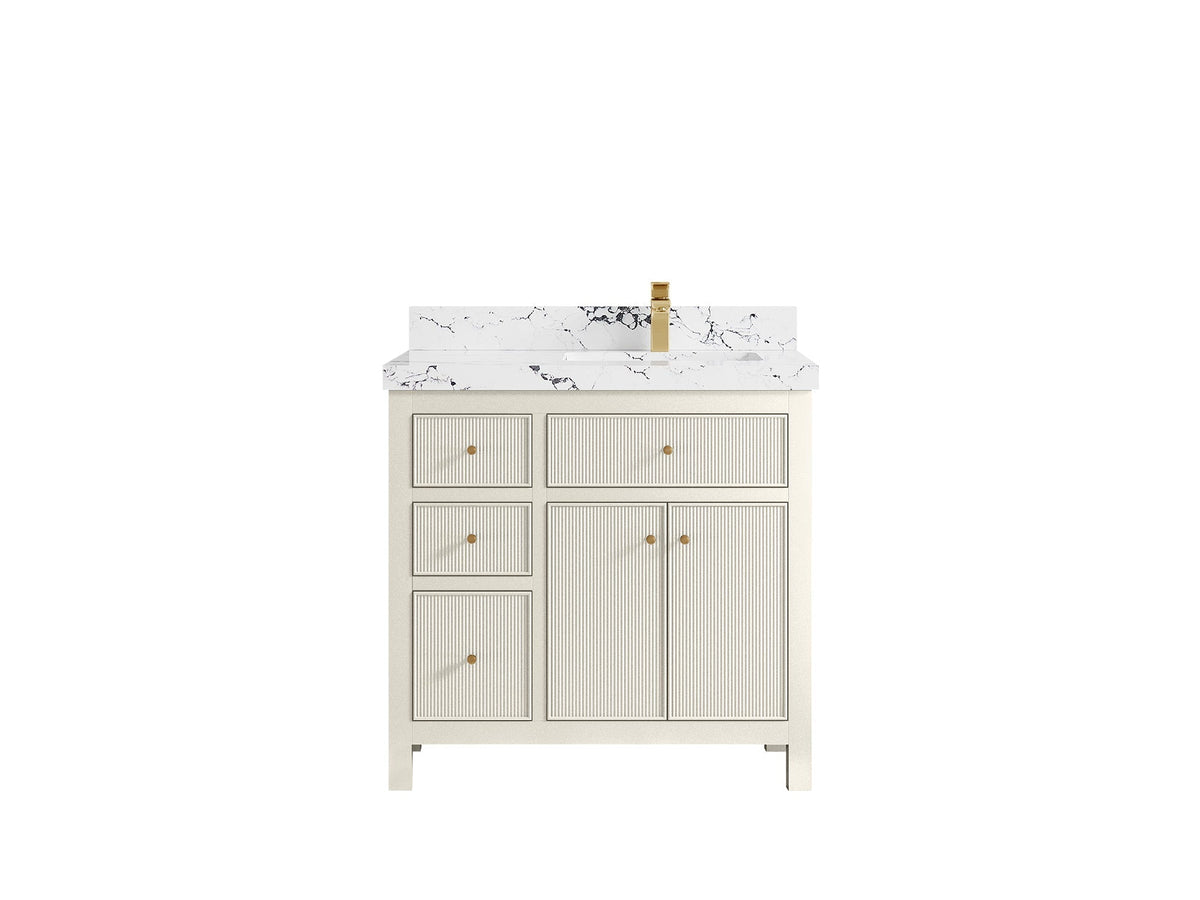 Sonoma 36 in. W x 22 in. D Right Offset Sink Bathroom Vanity - Willow Bath and Vanity