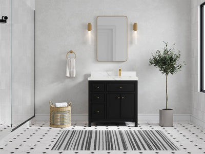 Sonoma 36 in. W x 22 in. D Right Offset Sink Bathroom Vanity - Willow Bath and Vanity