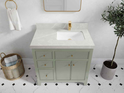 Sonoma 36 in. W x 22 in. D Right Offset Sink Bathroom Vanity - Willow Bath and Vanity