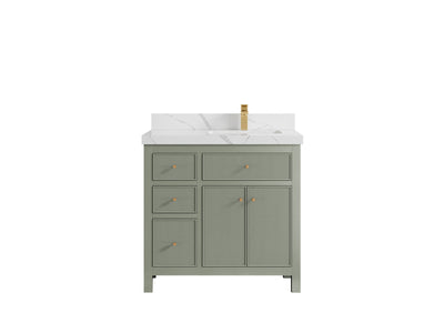 Sonoma 36 in. W x 22 in. D Right Offset Sink Bathroom Vanity - Willow Bath and Vanity