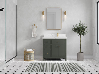 Sonoma 36 in. W x 22 in. D Right Offset Sink Bathroom Vanity - Willow Bath and Vanity